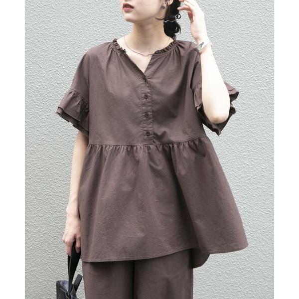 URBAN RESEARCH ITEMS / アーバンリサーチ アイテムズ 袖フリルスキッパーブラウ...