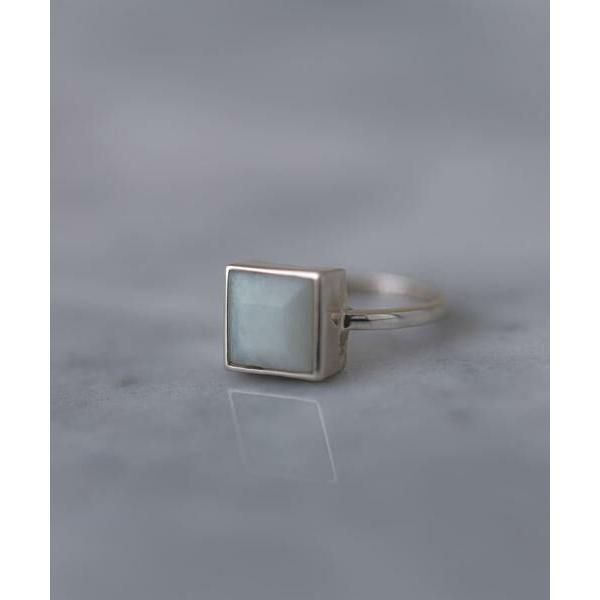 SMELLY / スメリー SMELLY so’　square amazonite ring