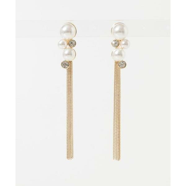 SMELLY / スメリー パールビジューロングチェーンイヤリング