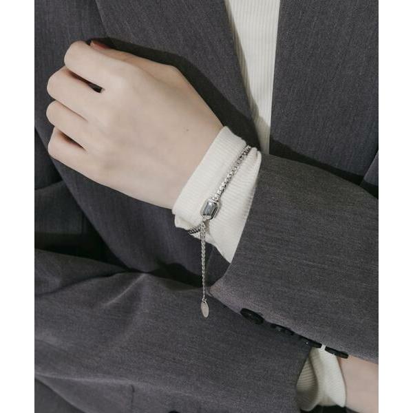 SMELLY / スメリー フラットチェーンスライドブレスレット