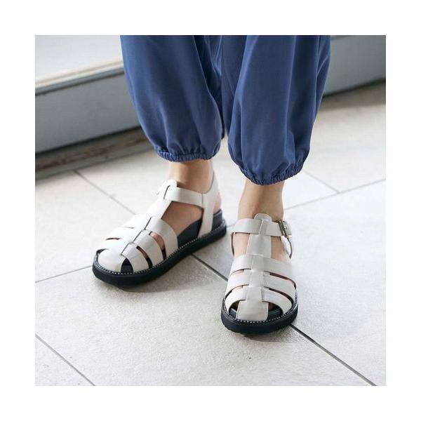 carino / カリーノ 厚底ビジューグルカサンダル