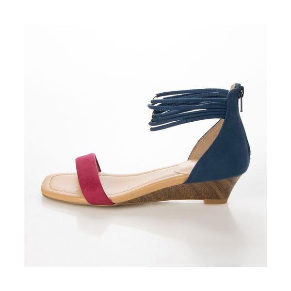 carino / カリーノ ウエッジヒールアンクルストラップサンダル