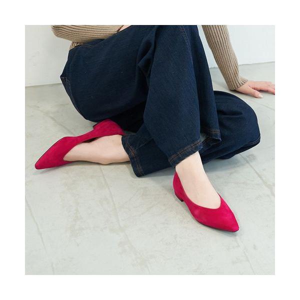 carino / カリーノ スリムスクエアトゥフラットパンプス