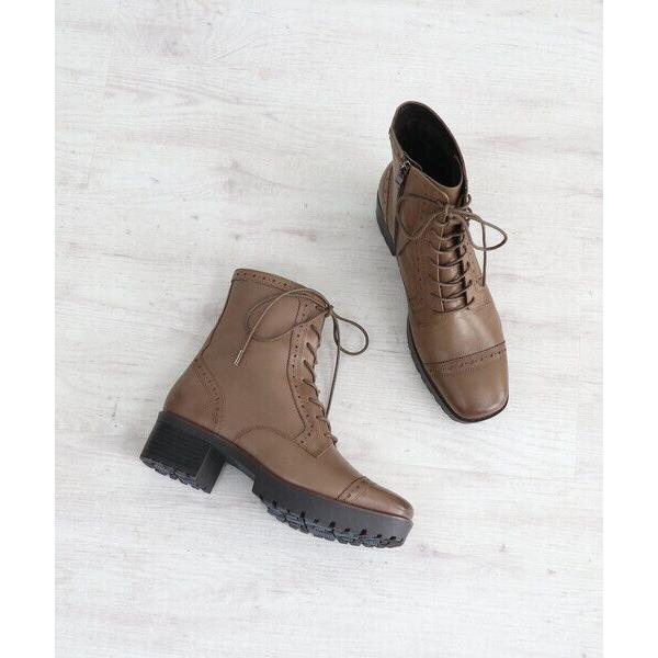 MODE KAORI / モードカオリ 【本革】 【撥水 防滑 断熱】トラックソールレースアップブー...