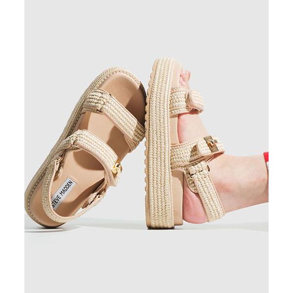 STEVE MADDEN / スティーブ・マデン ナチュラルソールダブルベルトサンダル