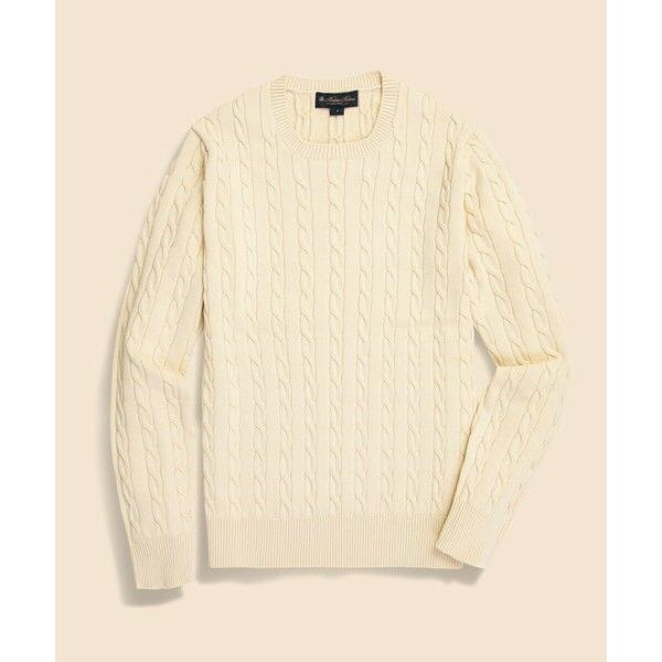 Brooks Brothers / ブルックス ブラザーズ スーピマコットン ケーブル クルーネック...