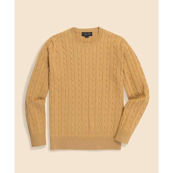 Brooks Brothers / ブルックス ブラザーズ スーピマコットン　ケーブル　クルーネック...