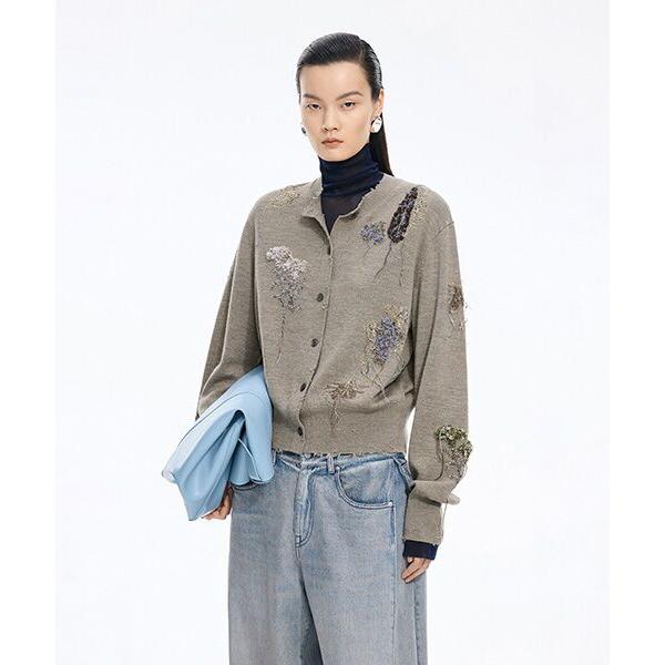 JNBY / ジェーエヌビーワイ Luxe Bloom Cardigan / フラワーカーディガン