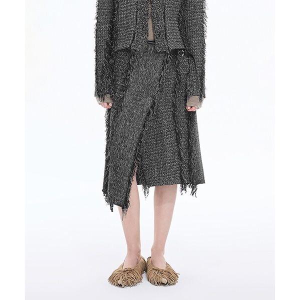 JNBY / ジェーエヌビーワイ Fringe Tweed Skirt / フリンジツイードスカート
