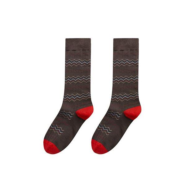 JNBY / ジェーエヌビーワイ Zigzag Jacquard Wool Socks / ウールジ...