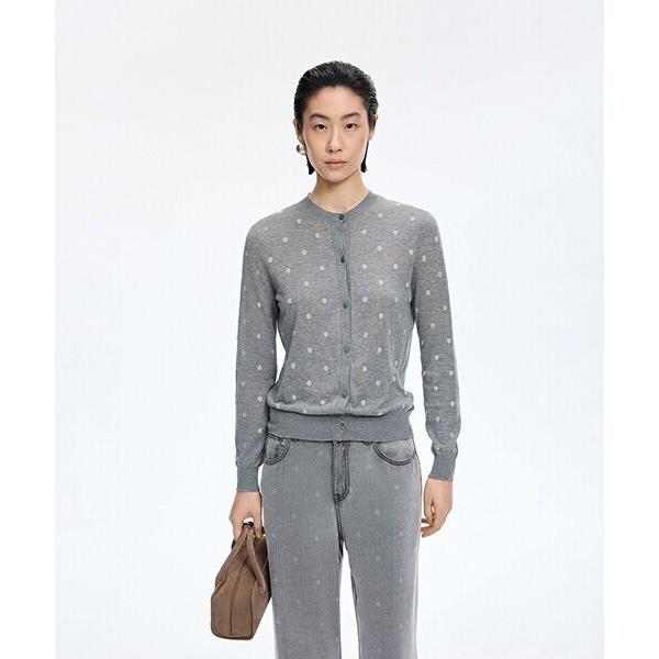 JNBY / ジェーエヌビーワイ Sheer Polka Dot Cardigan