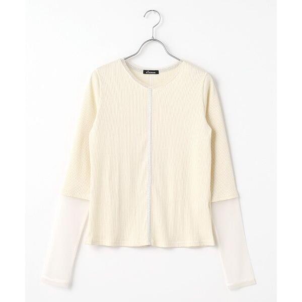 B DONNA / ビドンナ 【日本製】MIXラメテレコ　Vネックカットソー