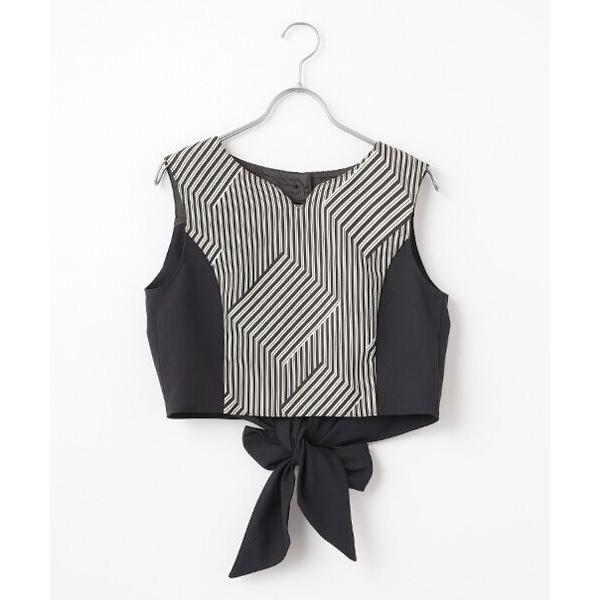 B DONNA / ビドンナ ジオメトリック　バックリボンブラウス