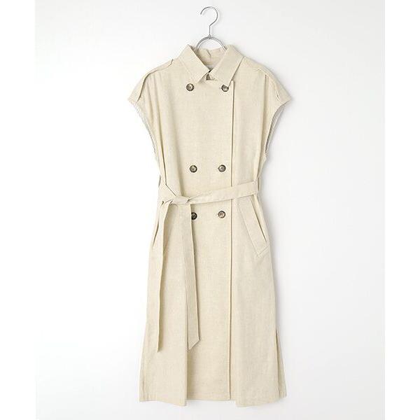 B DONNA / ビドンナ コットン/リネン ヘリンボン　ロングジレ