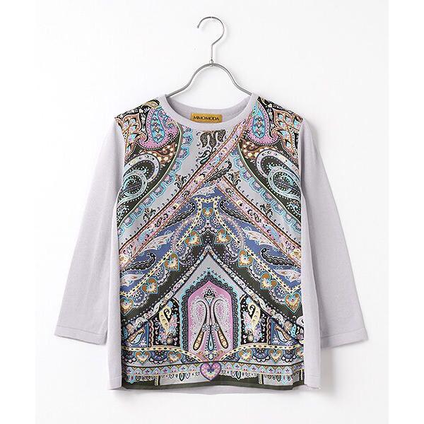 MIMO MODA / ミモモーダ 【イタリア素材】【日本製】G.BINDAパネルプリント　プルオー...