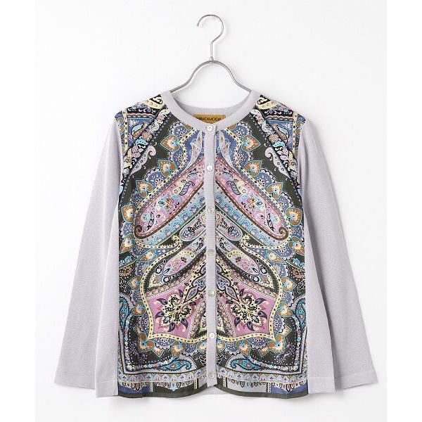 MIMO MODA / ミモモーダ 【イタリア素材】【日本製】G.BINDAパネルプリント　カーディ...