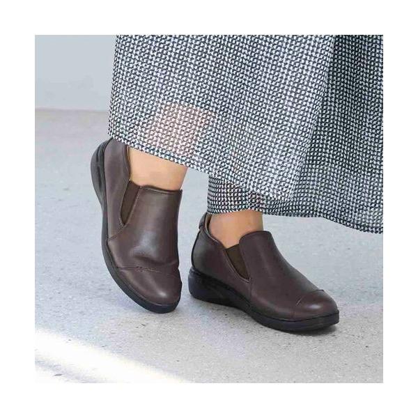 Atelier / アトリエ 【3E】【レイン対応】切り替えデザインスリッポンシューズ