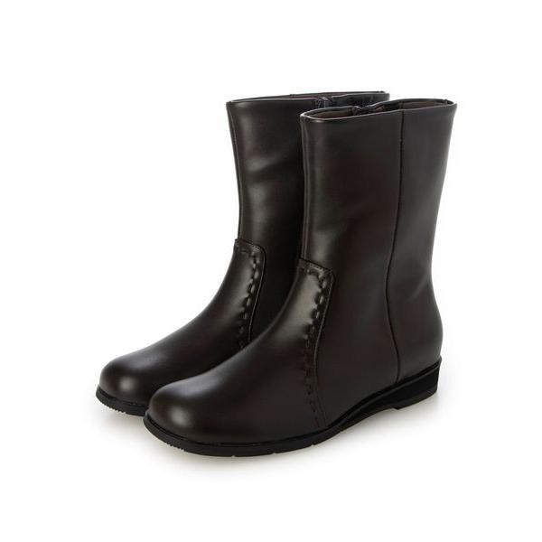 Atelier / アトリエ 【防滑】【4E】ミドル丈スクエアトゥブーツ