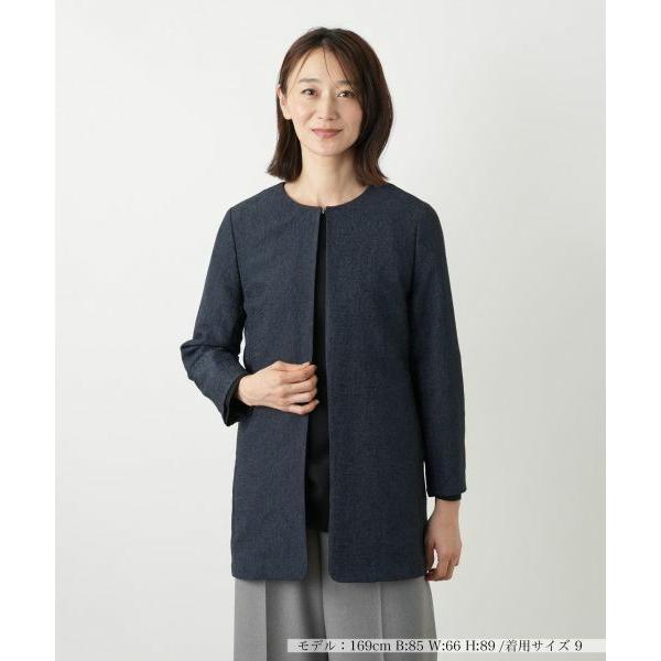 Leilian / レリアン ノーカラーロングジャケット