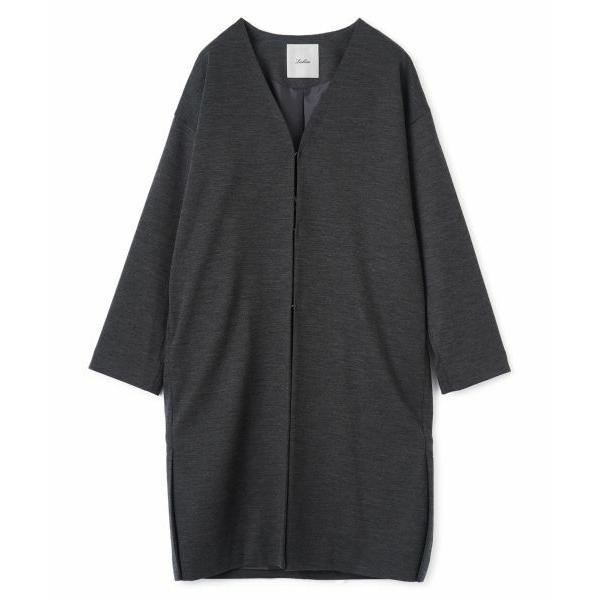 Leilian / レリアン ノーカラーVネックコート