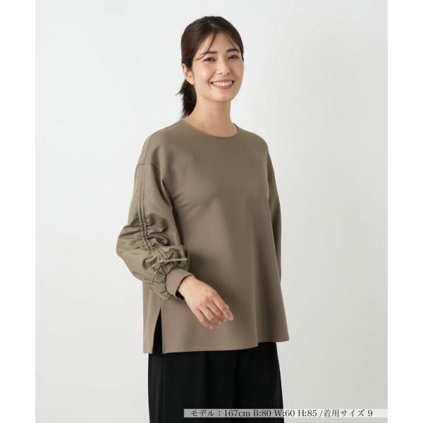 Leilian / レリアン 切替ボリュームスリーブブラウス