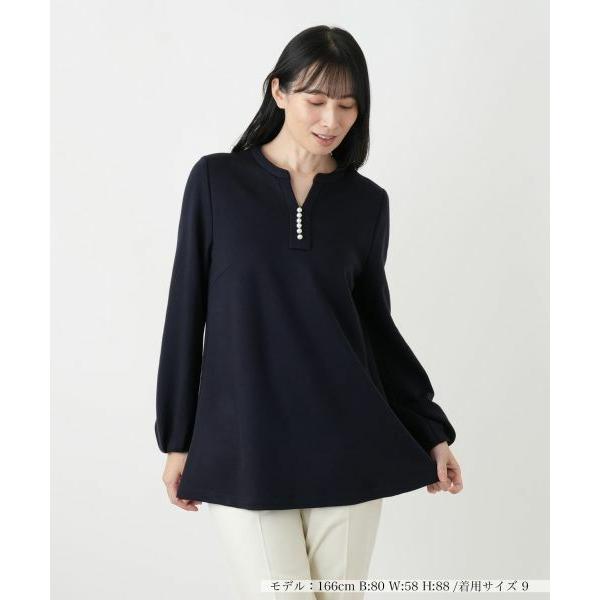 Leilian / レリアン 洗えるスキッパーチュニックブラウス【Leilian WHITE LAB...