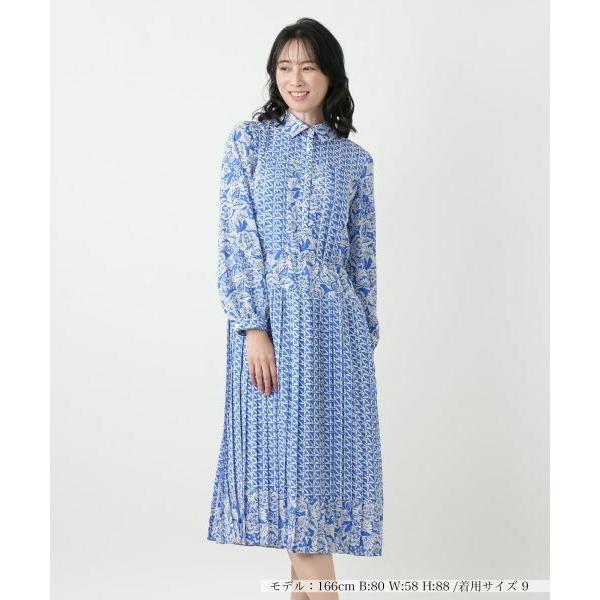 Leilian / レリアン 洗えるプリントシャツワンピース【ROCHAS Premiere】