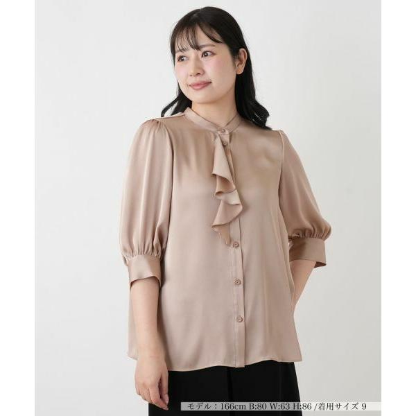 Leilian / レリアン ラッフルボウタイブラウス