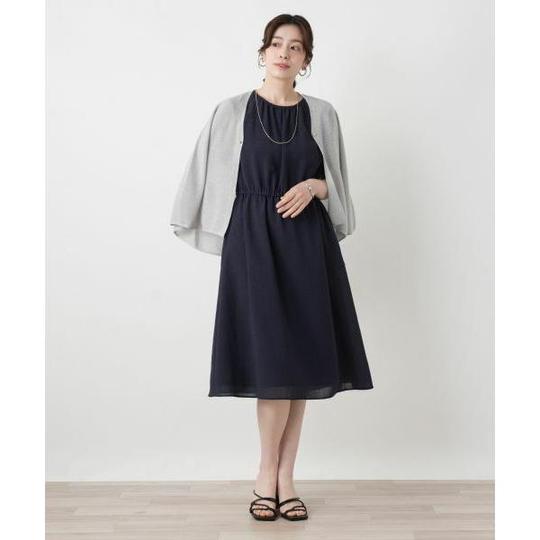 Leilian / レリアン 洗えるハイウエストフレアワンピース 【Leilian WHITE LA...