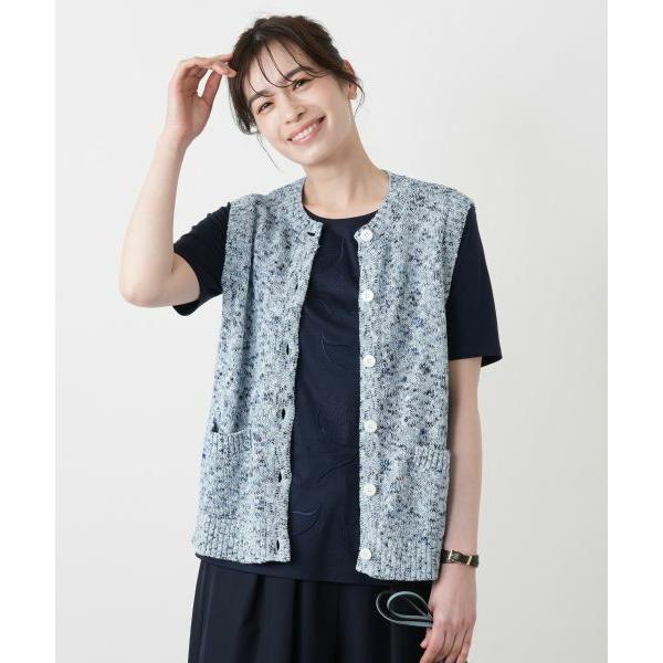 Leilian / レリアン メランジニットベスト