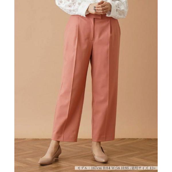 Leilian PLUS HOUSE / レリアンプラスハウス クロップドタックパンツ【my per...