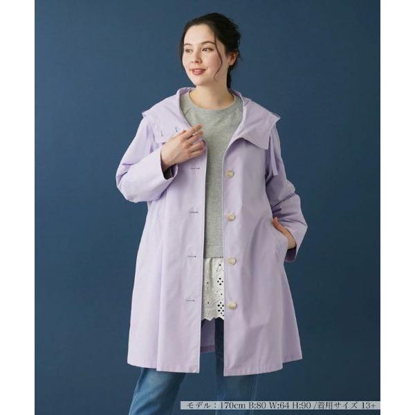 Leilian PLUS HOUSE / レリアンプラスハウス 【はっ水】フード付きコート