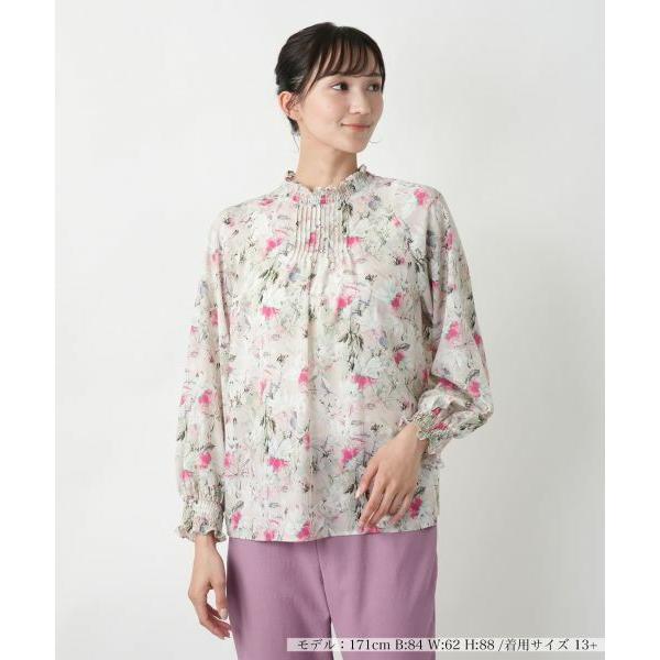 Leilian PLUS HOUSE / レリアンプラスハウス 【ウォッシャブル】フラワープリントブ...