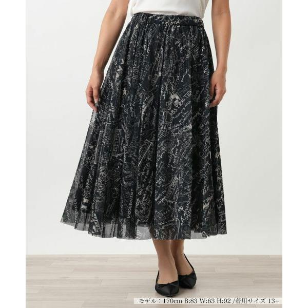 Leilian PLUS HOUSE / レリアンプラスハウス 【ウォッシャブル】プリントフレアスカ...