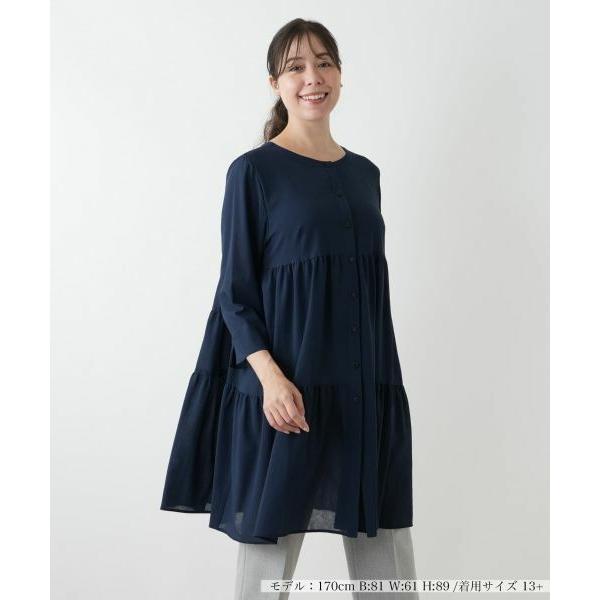 Leilian PLUS HOUSE / レリアンプラスハウス 【ウォッシャブル】ティアードブラウス...