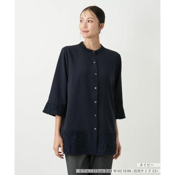 Leilian PLUS HOUSE / レリアンプラスハウス 【ウォッシャブル】スタンドカラー羽織...