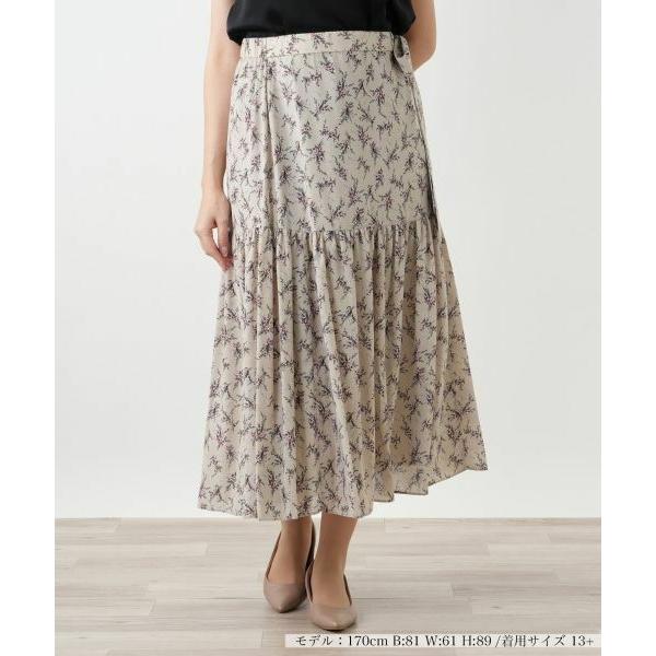 Leilian PLUS HOUSE / レリアンプラスハウス 【ウォッシャブル】フラワー柄ロングス...