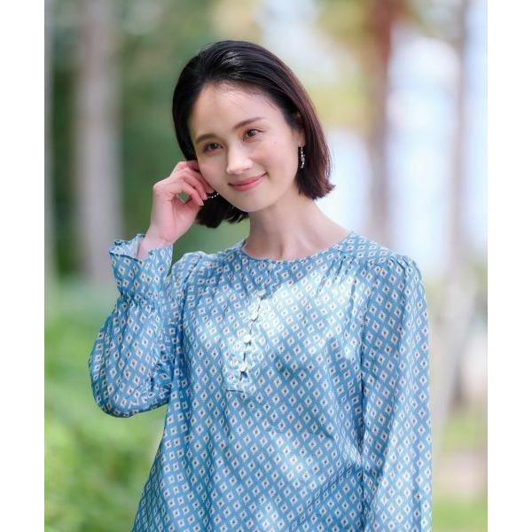 CARA O CRUZ / キャラ・オ・クルス 洗える 幾何学柄ブラウス【TROUILLET 】【セ...