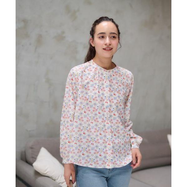 CARA O CRUZ / キャラ・オ・クルス 洗える フラワーブラウス【産地ナブル】