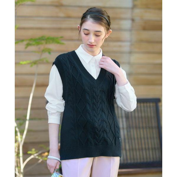 CARA O CRUZ / キャラ・オ・クルス 洗える アランニットベスト