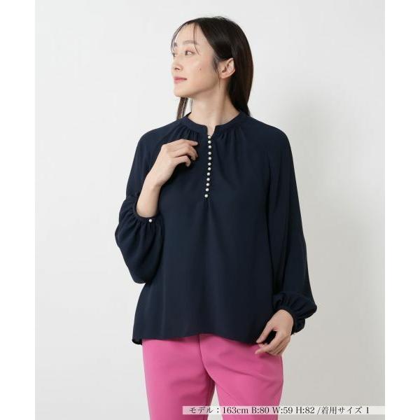 NEMIKA / ネミカ パール調ボタンブラウス【NEMIKA】