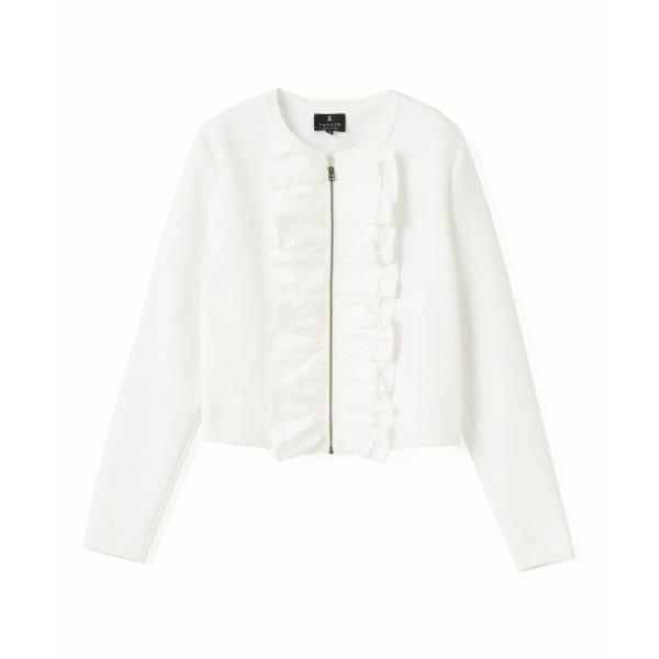 LANVIN COLLECTION / ランバン コレクション フロントラッフルニットジャケット