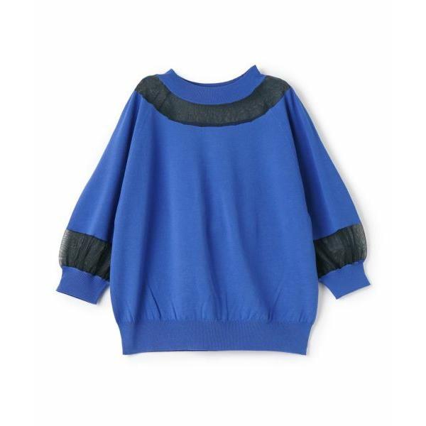 LANVIN COLLECTION / ランバン コレクション シアーブロッキングニットトップス