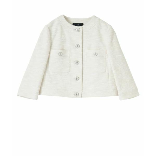 LANVIN COLLECTION / ランバン コレクション ストレッチツイードノカラージャケット