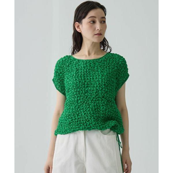 LANVIN COLLECTION / ランバン コレクション 格子ステッチ・シフォントップス