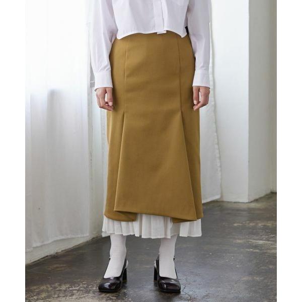 LANVIN en Bleu / ランバン オン ブルー プリーツヘム２ｗａｙスカート