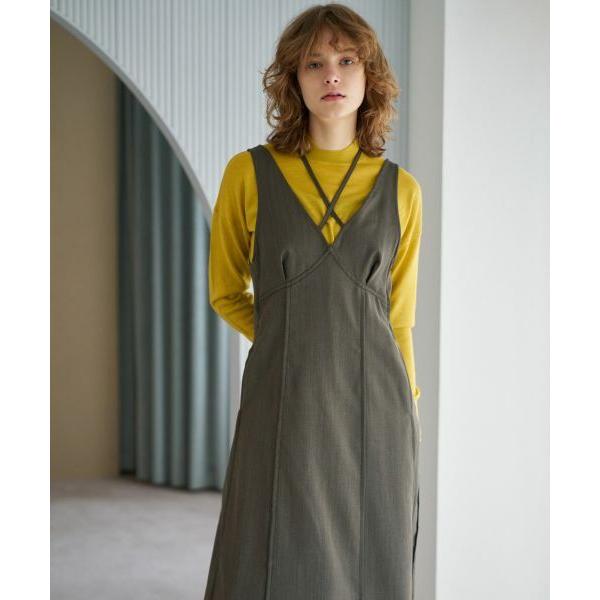 LANVIN en Bleu / ランバン オン ブルー メランジウールキャミソールワンピース