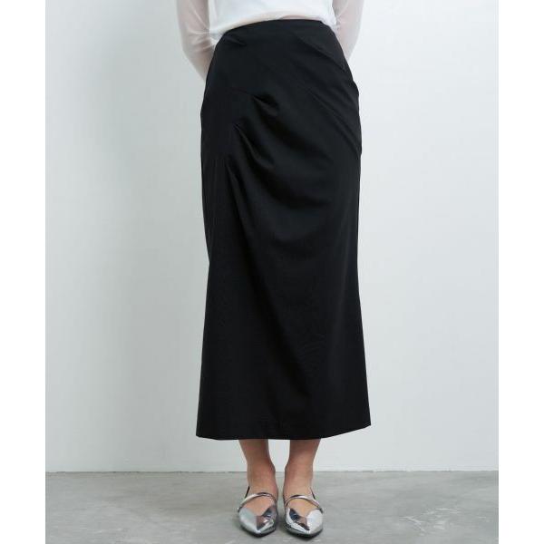 LANVIN en Bleu / ランバン オン ブルー ウールトロピカルドレープタイトスカート