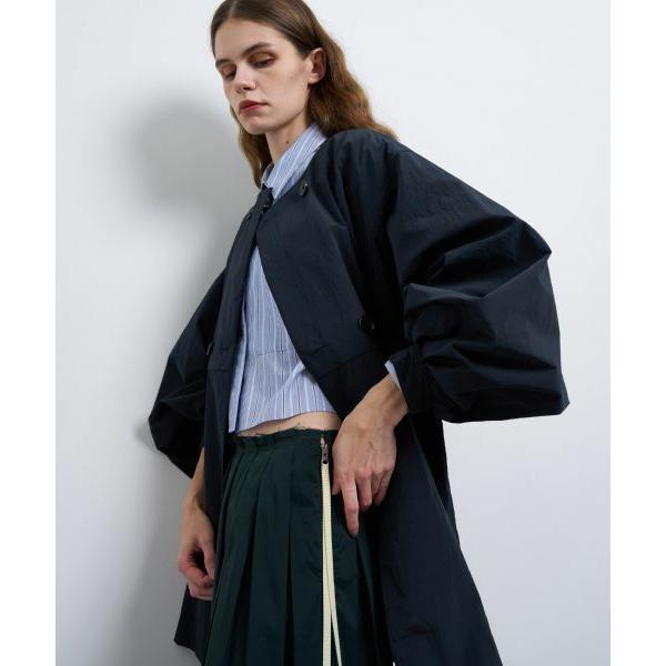 LANVIN en Bleu / ランバン オン ブルー コットンタフタベルテッドコート