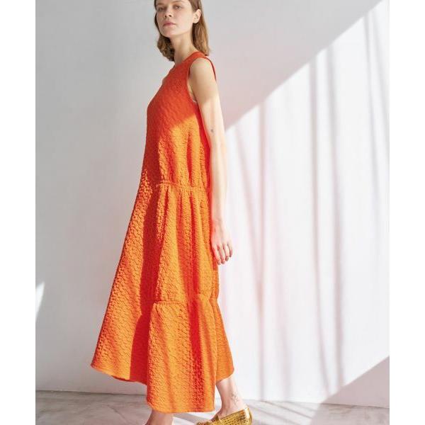 LANVIN en Bleu / ランバン オン ブルー ジャガードニットフレアワンピース